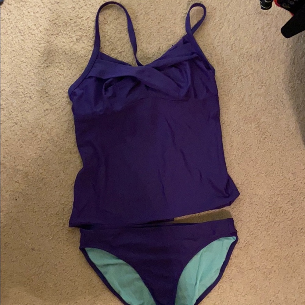Athleta rarely worn Two piece purple swimsuit